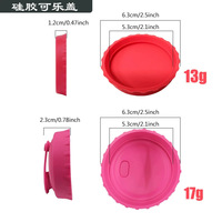 Couvre-boîte en silicone réutilisable, anti-fuite, pour bouteille de soda, avec impression personnalisée du logo, couvercle en silicone pour boîte de boisson