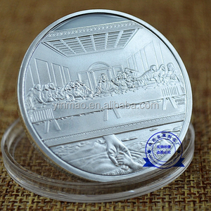 Moneta <span class=keywords><strong>Da</strong></span> Vinci Jesus Last Supper, moneta Art sfida placcata argento gesù - Product Image 1