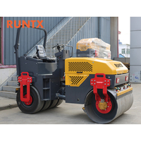 Rouleau vibratoire routier RUNTX de 4 tonnes à haute fréquence pour le compactage de l'asphalte et du sol
