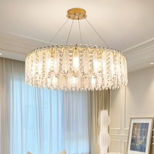 Modern Classic Luxury Crystal Round Chandelier Led <b>Light</b> For Villa Living Room Home Decor - Product Image 3