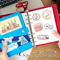 Carnet de voyage vierge en feutre rechargeable avec impression de logo, 160 pages, pour collection de tampons touristiques DIY, idéal pour le bureau