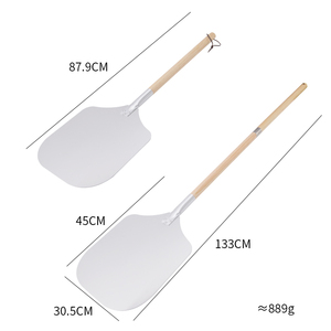 Pelle à <span class=keywords><strong>pizza</strong></span> en aluminium de haute qualité pour la cuisine, avec manche pliable en bois, pour retourner la <span class=keywords><strong>pizza</strong></span> - Product Image 2