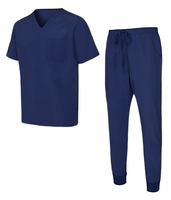 Ensemble de blouses médicales unisexes à col en V, uniforme d'hôpital, pantalon large, tenue de travail pour infirmières avec poche pour le personnel clinique et vétérinaire