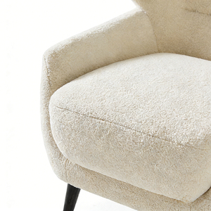 Fauteuil simple en tissu décontracté, options multicolores, fauteuil inclinable en fausse fourrure, fauteuil moderne de loisirs pour salon, chambre, balcon - Product Image 3