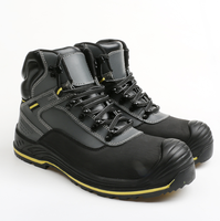 Bottes de sécurité robustes mi-hautes, semelle résistante à l'huile, embout en acier, chaussures de travail protectrices pour l'exploitation minière, la construction et les lieux de travail