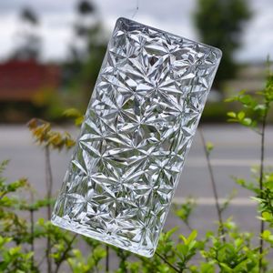 Brique de verre creuse rainurée 200x100x50mm, motif vague marine, bloc de verre cristallin avec bande lumineuse intégrée, éclairé pour cuisine et extérieur - Product Image 5