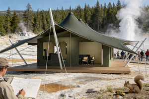 Série Moor : Tente de glamping de luxe pour safari |   Nouvelle solution d'hébergement hôtelier haut de gamme - Product Image 4