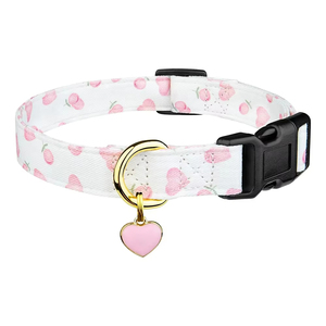 Charm Cute <span class=keywords><strong>Unique</strong></span> Pattern Verstellbare Halsbänder Baumwolle Handgemachtes Hunde halsband mit Sicherheits metall für kleine mittelgroße Welpen - Product Image 1