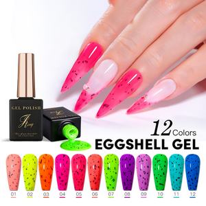 JTING Nuevo Esmalte de Gel de 12 Colores con Efecto Neón de Cáscara de Huevo, Esmalte de Gel UV con Efecto Brillante y Mate, Servicio de Personalización OEM Gratuito - Product Image 1
