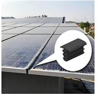 Bande d'étanchéité en caoutchouc EPDM en forme de T de haute qualité, extrudée, résistante aux intempéries, pour joint de cadre de panneau solaire photovoltaïque