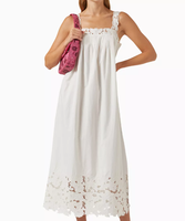Robe longue en dentelle personnalisée pour femme, style pyjama, décontractée et élégante, vente en gros