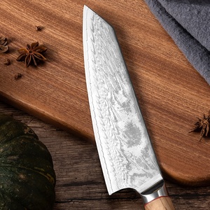 Mango de madera de Olivo de alta calidad cuchillo Damasco 8 pulgadas AUS10 cuchillo de chef kuchenmesser de acero japonés - Product Image 4