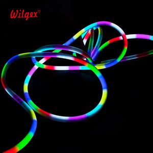 Lampu neon Led 360 derajat berubah warna rgb D18mm fleksibel led neon tabung fleksibel lampu PWM RGB lampu strip silikon bulat - Product Image 3