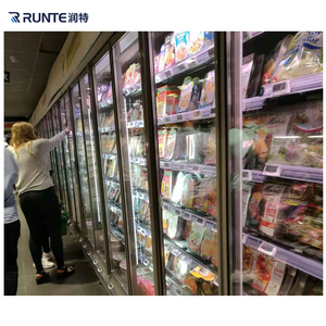 Congélateur vertical commercial pour supermarché, réfrigérateur à quatre portes vitrées, refroidisseur de viande, vitrine réfrigérée - Product Image 6