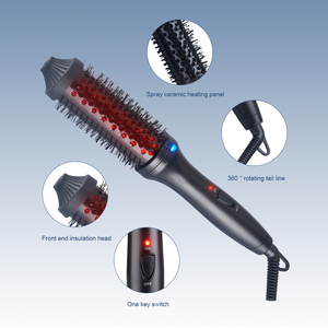 <span class=keywords><strong>Brosse</strong></span> thermique électrique <span class=keywords><strong>en</strong></span> céramique à chauffage rapide, couleur or rose, avec picots sans air - Product Image 3