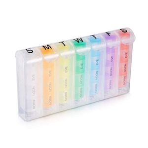 กล่องยาพลาสติกแบบสปริง 7 วัน สีรุ้ง 28 ช่อง - Product Image 1