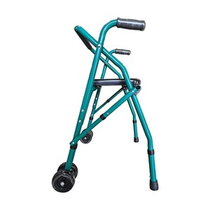 รถเข็นวิ่งออกกำลังกาย ยี่ห้อ Yikang รุ่น YK914L สีเขียวพีค็อก พร้อมที่นั่งและล้อ สำหรับผู้สูงอายุ - Product Image 3