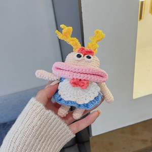 Étui pour écouteurs pour Apple AirPods <span class=keywords><strong>2</strong></span> <span class=keywords><strong>Pro</strong></span> tricoté dessin animé chaîne casque boîte de charge mignon couverture souple pour <span class=keywords><strong>Air</strong></span> pods 3 - Product Image 2