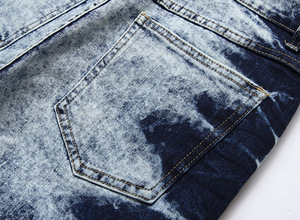 Pantalones para caballeros, venta al por mayor, pantalones vaqueros lavados para hombres, pantalones ajustados de pierna recta - Product Image 6