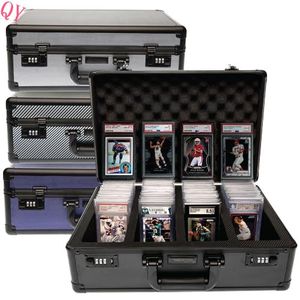 Q Y VALUN 160+ 4-Row Graded Card Storage Box Durable Metal Top Loader Design for Sports Baseball Football TCG Cards - Product Image 1