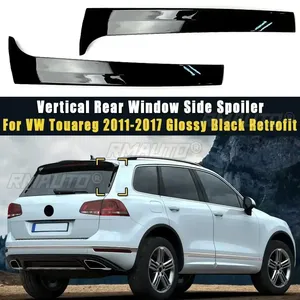 สปอยเลอร์ข้างกระจกหลังแนวตั้งคู่ สำหรับรถยนต์ VW Touareg ปี 2011 2012 2013 2014 2015 -2017 สีดำเงา แบบติดตั้งเพิ่มเติม - Product Image 1