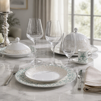 PITO Assiettes à dîner en céramique moderne de luxe en porcelaine osseuse, ensemble d'assiettes en céramique, vaisselle, ensemble d'assiettes à dîner
