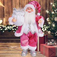 Prêt à Expédier Père Noël Debout de 30cm (12 Pouces) pour Noël, Ornements et Cadeaux, Poupée Père Noël