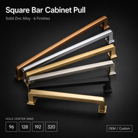 Poignées de meuble classiques et simples, sur mesure OEM, avec interaxe de 128 mm, pour tiroirs de cuisine.