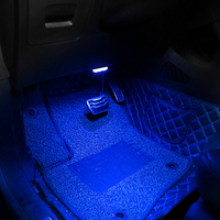 Lampe d'intérieur à LED avec détecteur de lumière USB rechargeable avec interrupteur tactile Lampe d'ambiance sans fil pour voiture Lampe de lecture Lampe d'intérieur de voiture