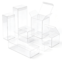 Boîte cadeau pliable en plastique transparente, boîte rectangulaire en PET PVC acétate, boîte d'emballage transparente pour bonbons, mariage, fête, petits cadeaux