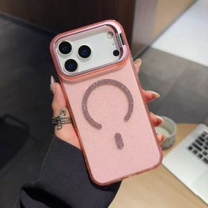 Funda Magnética Transparente con Purpurina K251 para Lentes, Compatible con la Serie de Modelos Apple 15PRO MAX Más Vendida - Product Image 1