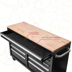 42 Inch Diy Tool Drawer Cart 9 Drawers Tool Cabinet Trolley Tool Case On Wheel