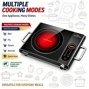 AMOR 2000W Infrared Cooktop Provides Attractive Free Unit Rewards for Long Term Big <strong>Volume</strong> Cooperative Global Trade - Product Image 1