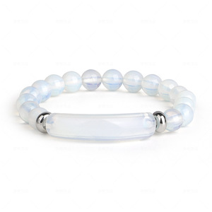 Pulsera De Cuero Para Hombre Summer Cool Stretchy Thread Braided pink Crystal <strong>Agate</strong> <strong>String</strong> Natural tiger Eye Bracelet for Women - Product Image 5