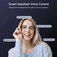 SENBONO E13-06 Lunettes Connectées d'Extérieur Appel Mains Libres Intelligent Écouteurs Musicaux Anti-Lumière Bleue Lunettes Sans Fil Bluetooth à Commande Vocale