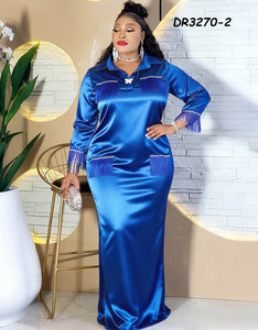 Vestito lungo da donna musulmano africano eleganti abiti <span class=keywords><strong>giallo</strong></span> reale per la festa di nozze - Product Image 4
