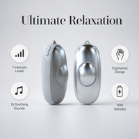 Appareil portable d'aide au sommeil à micro-courant, technologie de sommeil par micro-courant, 10 sons naturels, rechargeable, soutien au sommeil pour adultes, cadeau