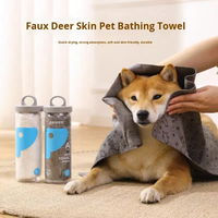 Serviette de bain pour animaux de compagnie, grande, absorbante, séchage rapide, super absorbante, pour chats et chiens après le bain, vente en gros, directement de l'usine