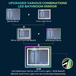 แผ่นไล่ฝ้า<span class=keywords><strong>กระ</strong></span>จก DC 12V 5A 60W พร้อมไฟ LED RGB แบบสัมผัส ปรับความสว่างได้แบบไม่มีขั้นตอน ควบคุมด้วยสวิตช์<span class=keywords><strong>ปุ</strong></span>่มกดสามปุ่ม - Product Image 4