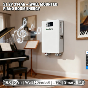 Batterie solaire 48V 51.2V 314Ah 16kWh pour systèmes de stockage d'énergie solaire, montage mural avec roues - Product Image 4