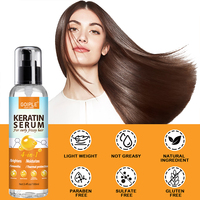 Sérum d'huile de protéine de kératine de marque privée pour des cheveux élégants et brillants Produit d'essence de soin des cheveux Prévenir les brûlures des cheveux Protecteur de chaleur