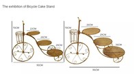 Meilleure vente support à gâteau 3 couches décoration de table à dessert de mariage vélo en fer supports à gâteau à trois couches pour mariage et événements
