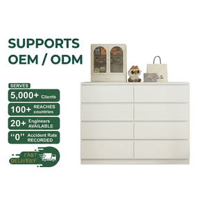 <span class=keywords><strong>Commode</strong></span> moderne en acier à 4/8 tiroirs pour chambre et salon, organisateur de rangement blanc pour vêtements - Product Image 1