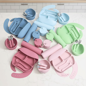 ชามอาหารและน้ำพกพาสำหรับสัตว์เลี้ยงแบบซิลิโคนปรับแต่งได้ ชามพับได้แบบชิ้นเดียวสำหรับสุนัข ใช้ได้สองแบบ - Product Image 1