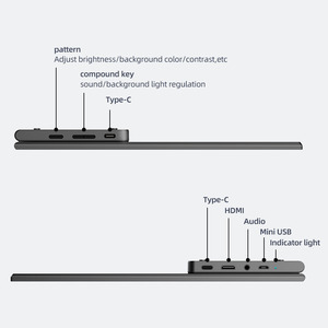 2024 OEM siêu mỏng 14-15.8 inch chơi game Máy Tính Xách Tay PC <span class=keywords><strong>LCD</strong></span> màn hình cảm ứng 1080P IPS với Built-in Loa di động máy tính để bàn màn hình - Product Image 6