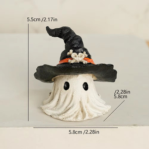Halloween Hooded Ghost Statue – Horror Little Ghosts Ornament, Creative Resin Craft Figurine, Spooky Holiday Decorations Gift fo - Product Image 2