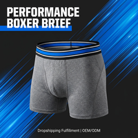 Sous-vêtements pour hommes en modal avec logo personnalisé OEM, caleçons boxer à taille élastique douce, vente en gros d'usine