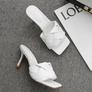 CSS37 2020 diapositive tacco alto bianco nero <span class=keywords><strong>sandali</strong></span> di Modo per le donne pompe tacco alto - Product Image 1