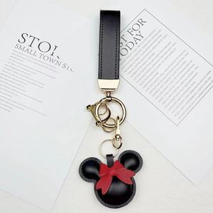 Phong Cách Mới Thời Trang Sang Trọng Phim Hoạt Hình Đầy Màu Sắc Keychain Bow Knot Da <span class=keywords><strong>Keyring</strong></span> Với Vòng Tay Phim Hoạt Hình Phụ Kiện Túi Charms Đối Với Phụ Nữ - Product Image 6