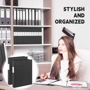 Reliure à 3 anneaux de 0,5 pouce, anneaux ronds en vrac de 1/2 pouce, capacité de 140 feuilles avec pochette, idéale pour organiser les documents pour l'école et le bureau - Product Image 5